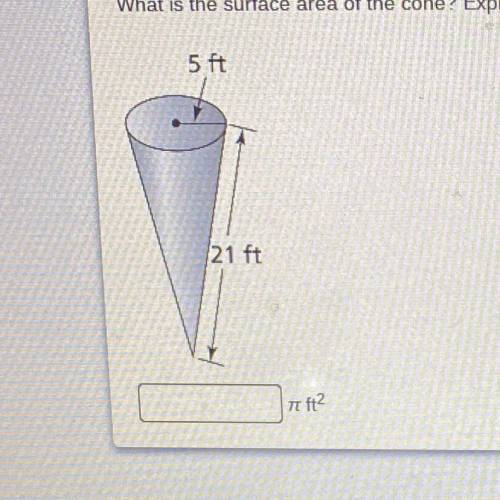 What is the surface area of the cone? Express your answer in terms of pi.