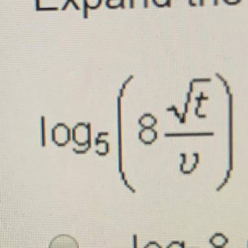 Expand the following logarithmic expression.