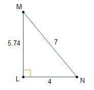 What is the measure of AngleN to the nearest whole degree?Law of cosines: a2 = b2 + c2 – 2bccos(A)35