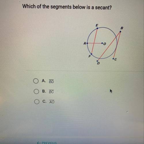 Which of the segment below is a secant?