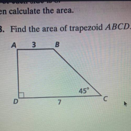 Find the area of trapezoid ABCD