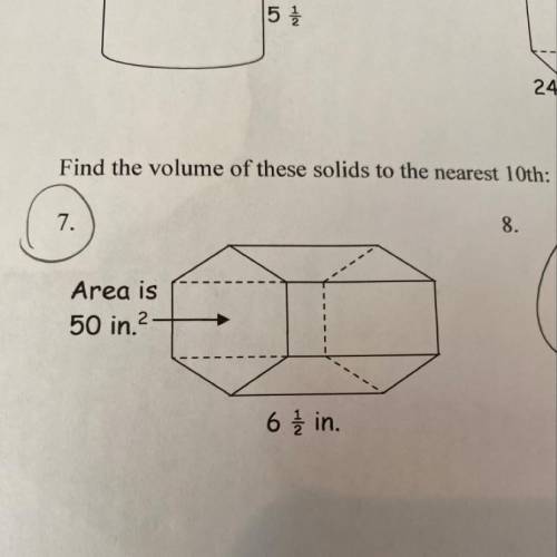 How do you find the volume of 7.
