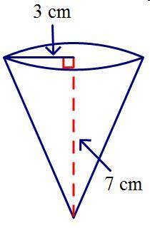 Find the volume of the cone. Leave your answer in terms of Pi