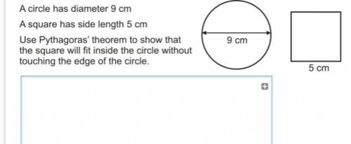 Calculate the fit of the square in the circle?