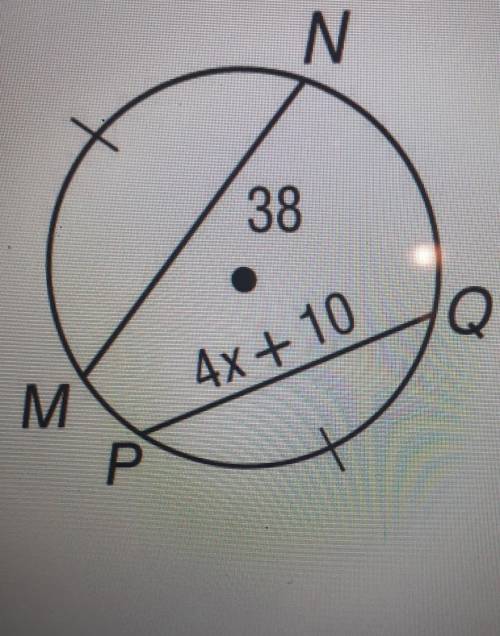 What is x in this geometry equation?