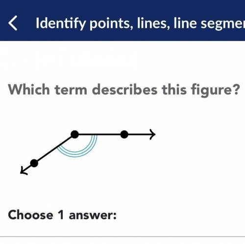 Angle? Line?Line segment? Point? Ray?