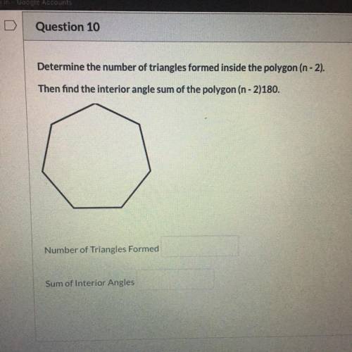 Determine the number of triangles formed inside the polygon.