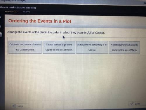 Arrange the events of the plot in the order in which they occur in julius caesar