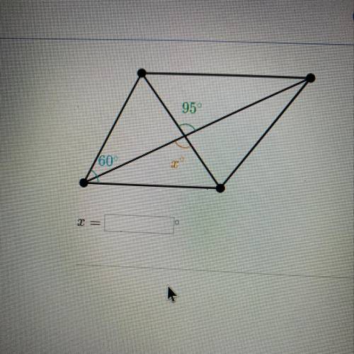 What does x equal?  This question is found on Khan academy.