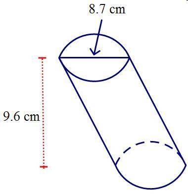 Find the volume of the cylinder. Round your answer to the nearest hundredth.