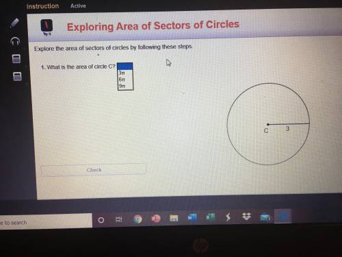 What is the area of circle c ?