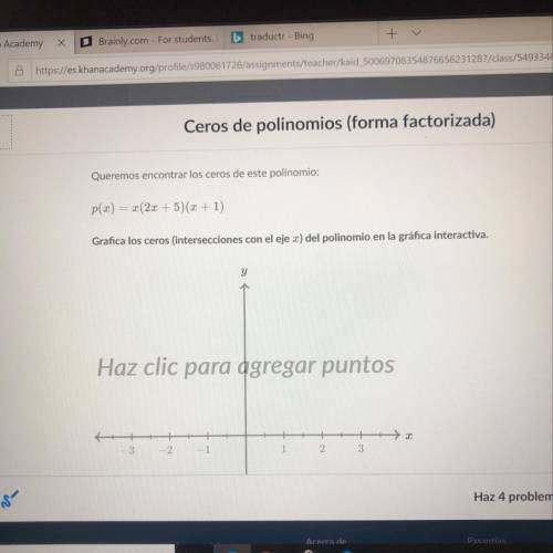 We want to find the zeros of this polynomial  Graph the zeros
