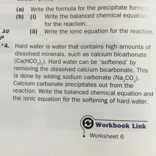 Can someone help me do Q4 with explanation? I’m confused about the chemical equations and phrasing o