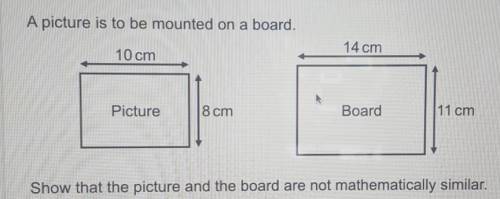 A picture is to be mounted on a board.Show that the picture and the board are not mathematically sim