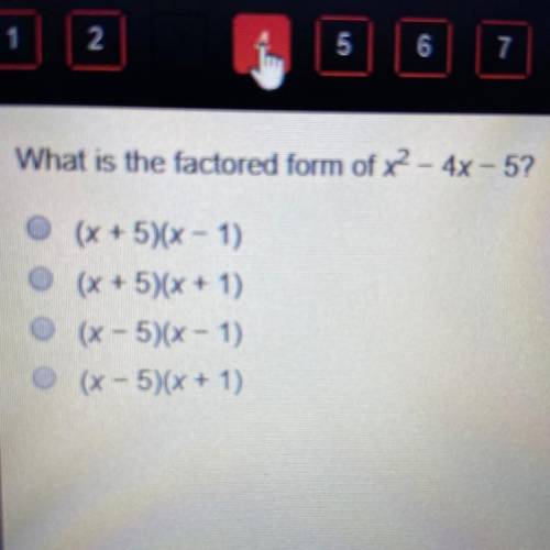 What is the factored from of x^2-4x-5?