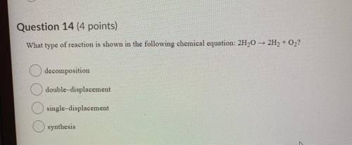 What type of reaction is shown in the following chemical equation