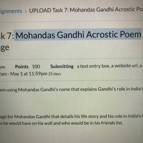 Help me make an acrostic poem for Mohandas Gandhi !