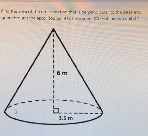 Please check out! Find the area of the cross section that is parallel to the base. Round your answer