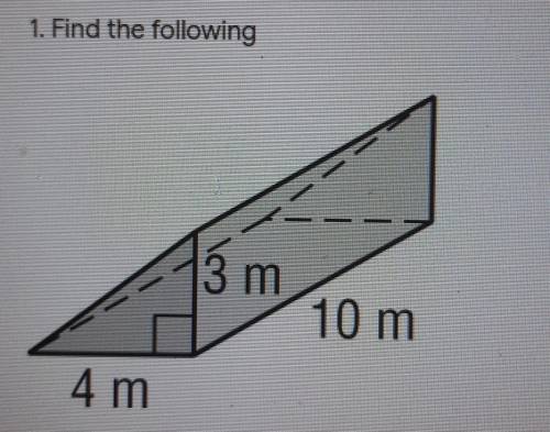 Missing side is 51.what is the perimeter of the base?2. what is the lateral area of this prism?