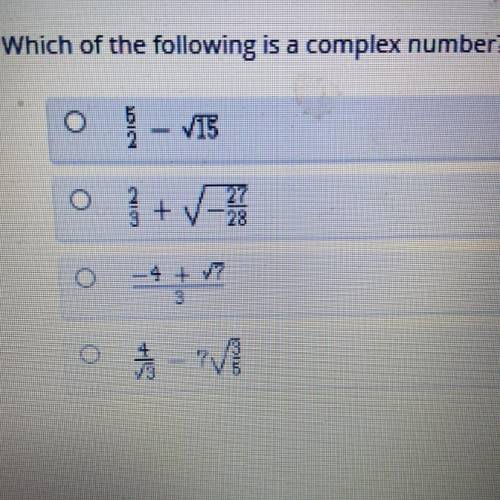 Which one is a complex number