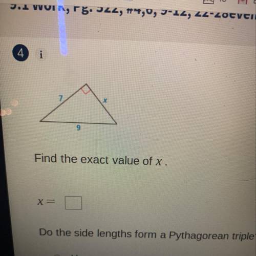 #4 - find the exact value of x