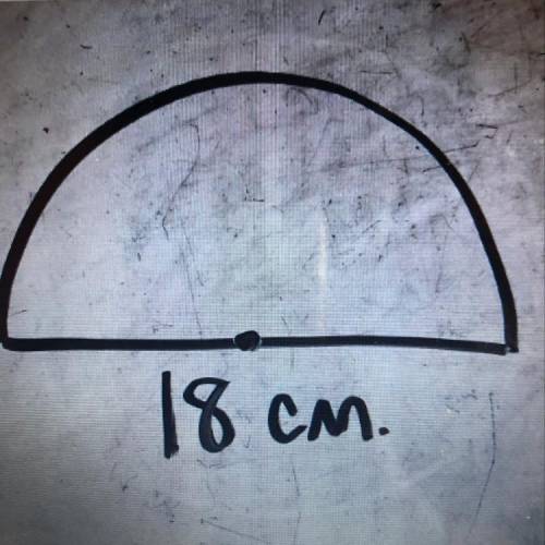 Find the area of the semi circle.