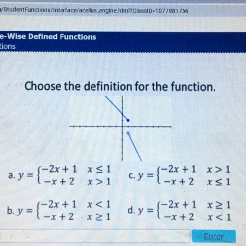 Choose the definition for the function. please help.