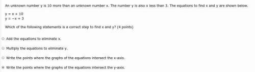 I need an answer quick pls thx I will mark brainliestedit: sorry marked it as ELA its math btw