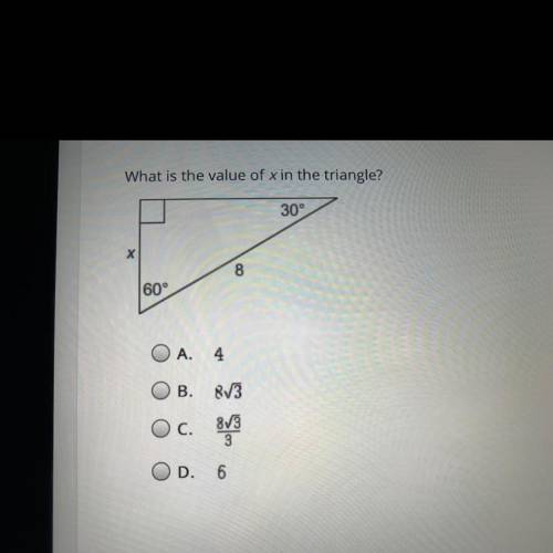 What is the value of X in the triangle