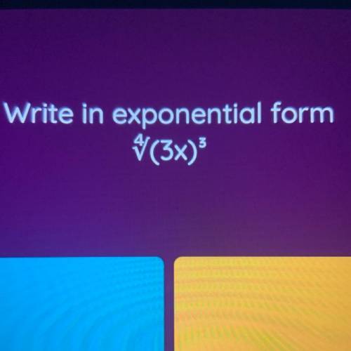 What’s the Exponential form of