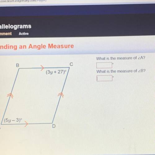 What is the measure of AngleA? What is the measure of AngleB?