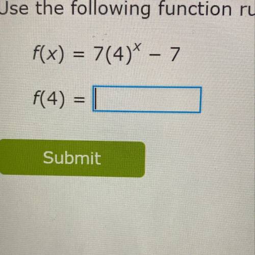 Find the rule of f(4)