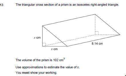 Help with this prism volume question.