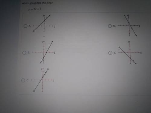 Which graph fits y=2x+1?