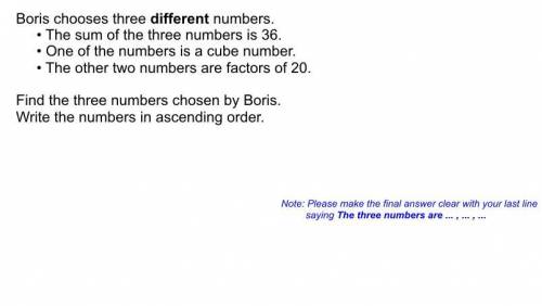 3 numbers in ascending order