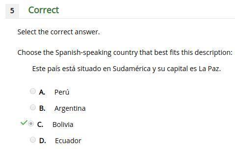 Select the correct answer. Choose the Spanish-speaking country that best fits this description: Este
