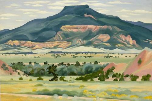 In O’Keeffe’s painting, “My Front Yard, Summer,” explain what you see and how does this painting mak