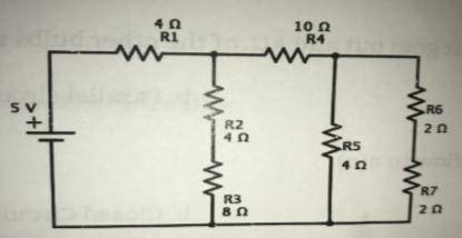 1. What type of circuit is this?2. What is the total resistance (R)?3. What is the total amount of c