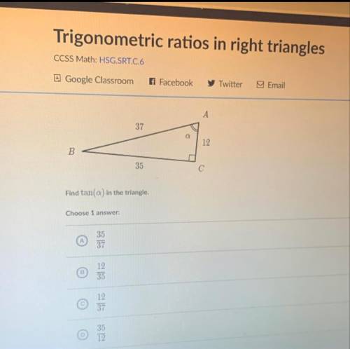 Trigonometric ratios in rig triangles pls help