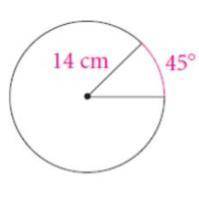 Find the arc length (of the pink arc). Leave in terms of Pi. * A) 45 B) 1/8 C) 7/4 D) 7/2