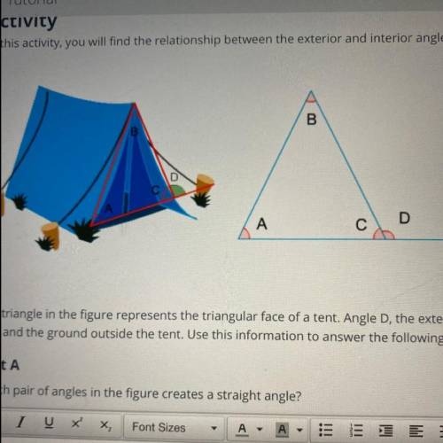 In this activity, you will find the relationship between the exterior and interior angles of a trian