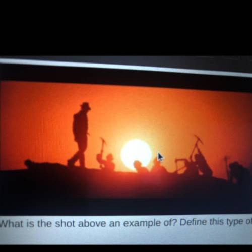 What is the shot above an example of? define this type of shot and it’s main purposes
