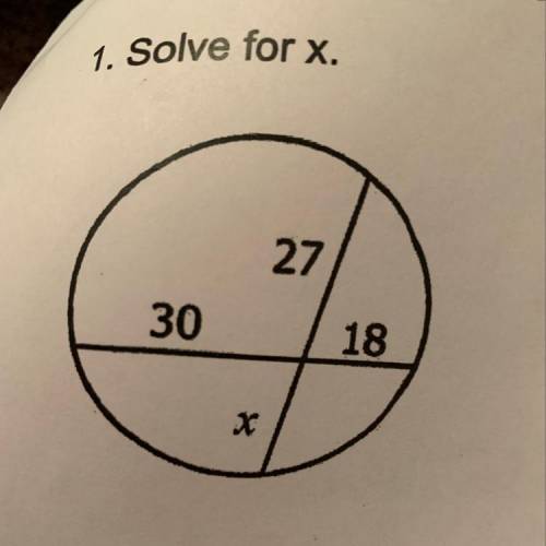 1. Solve for x. Need help in math