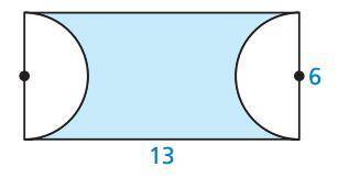 Item 10 Find the perimeter of the shaded region. Round your answer to the nearest hundredth.  The pe