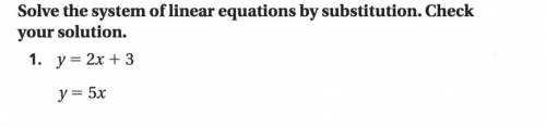 Solving system of equations with substitution.
