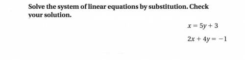 Solving system of equations with substitution