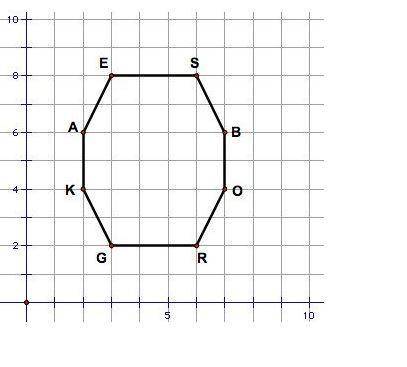 Which point is located at (7,6)? A) B  B) E  C) O  D) R