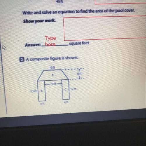 I need to write a equation of the pool cover but I need help