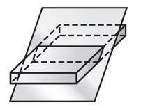 Describe the shape resulting from the cross section. A.  parallelogram C.  rectangle B.  triangle D.