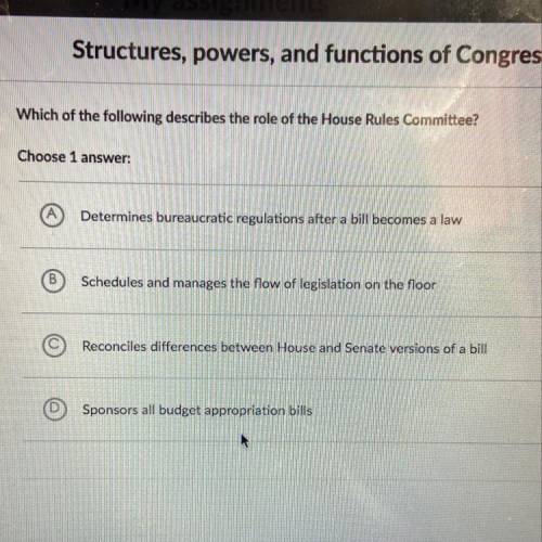 Which of the following Describes the rules of the House rules committee